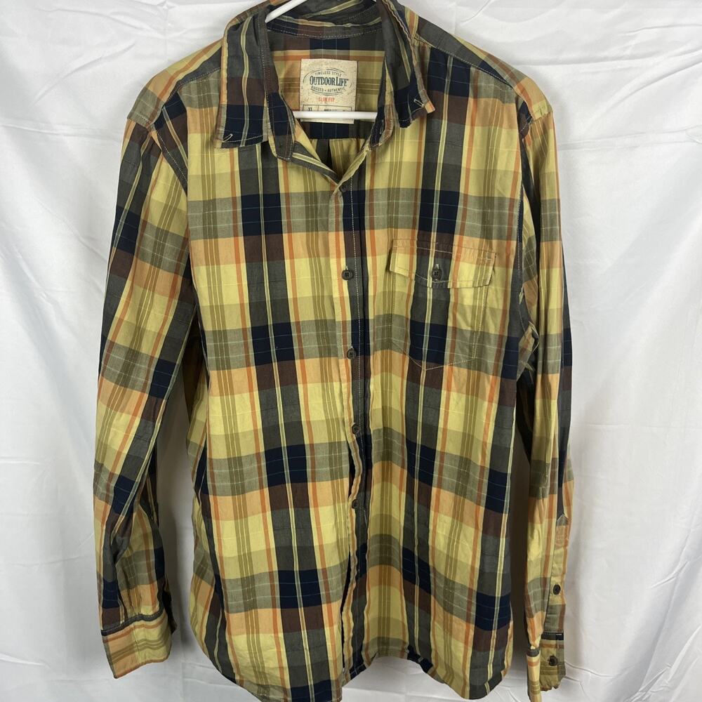 Outdoor Life Plaid Men’s Button Down Long Sleeve. XL